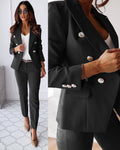 Natalia Women's Tailor – Elegant Set with Structured Blazer and Fitted Trousers