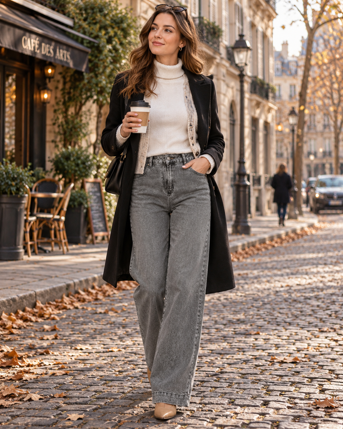 Romy Jean Large Femme – Taille Haute, Denim Extensible, Coupe Droite et 5 Poches