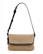 Sadie Women's Handbag – Shoulder Bag in Raffia with Interchangeable Handles and Zip Closure