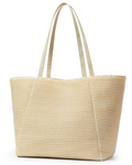 Savannah Sac de Plage Femme – Cabas en Paille avec Fermeture Éclair Grande Capacité