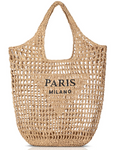 Harper Sac de Plage Femme – Sac Filet Tressé Grande Capacité avec Bandoulière Confortable