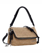 Sadie Women's Handbag – Shoulder Bag in Raffia with Interchangeable Handles and Zip Closure