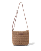 Willow Borsa in Paglia Donna – Borsa a Tracolla Intrecciata Boho con Chiusura Lampo