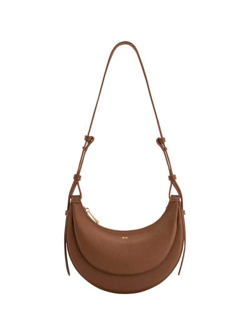 Greer Borsa a Tracolla Donna – Borsa in Pelle Vegana con Tracolla Regolabile e Finiture Dorate