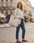 Alden Sac Cabas Femme – Grand Tote Bag XXL avec Fermeture Magnétique et Poche Zippée