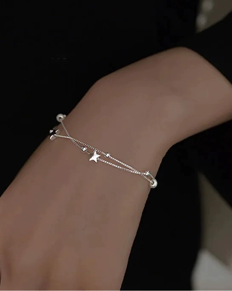 Bracciale Sloane Donna – Bracciale a Maglia Argento 925 con Perle e Cuore Elegante