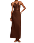 Bianca Women's Dress - Backless Cutout Dress with Petal Bustier and Elegant Cut