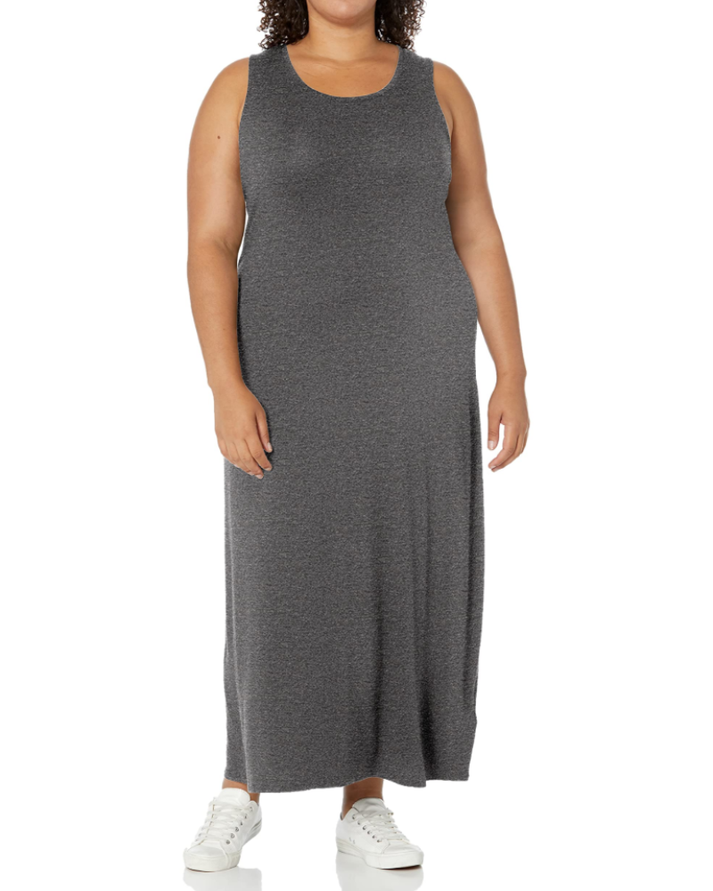 Bexley Long Dress Women’s – Maxi Tank Dress Round Neck Sleeveless Fitted Cut  