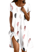 Brielle Vestito Lungo Donna – Maxi Vestito Volantato Scollo Tondo Taglio Fluido Elegante