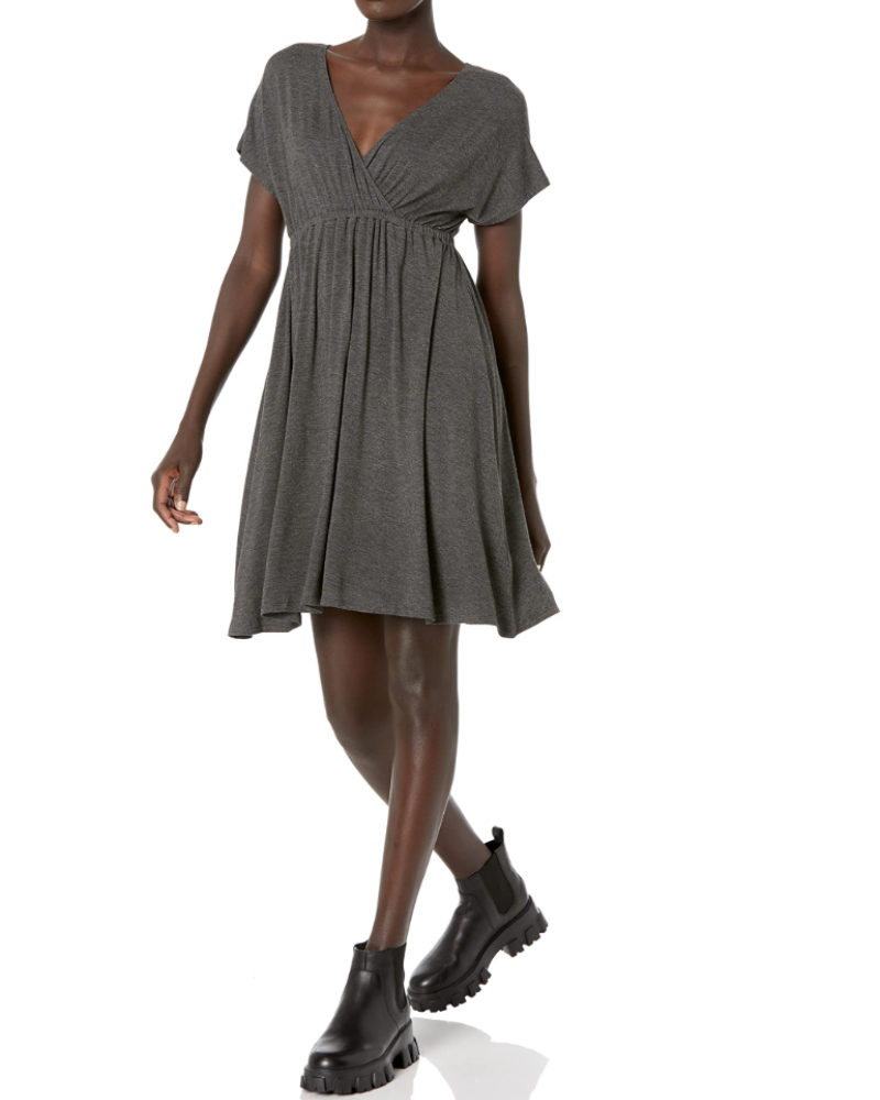 Merritt Long Dress Women’s – Maxi Flowing Viscose Dress Round Neck Comfortable Fit  