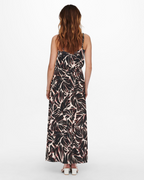 Vestido Largo Aubrielle Mujer – Vestido Maxi Estampado Sin Mangas con Cuello Redondo y Cinturón para Atar