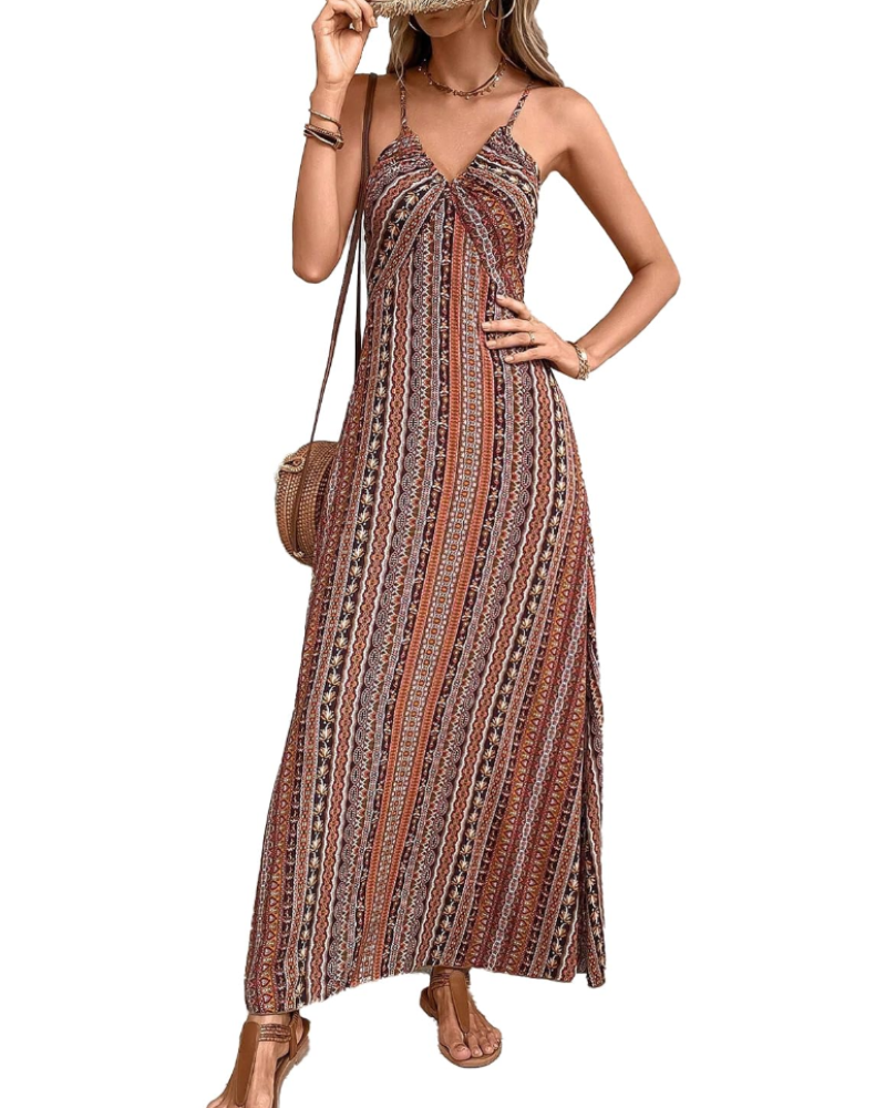 Delaney Robe Longue Femme – Maxi Robe Fluide Extensible Coupe Ample Élégante