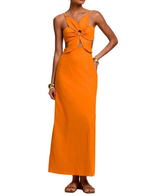 Bianca Robe Femme – Robe Dos Nu à Découpe avec Bustier Pétale et Coupe Élégante