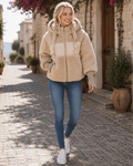 Heather Doudoune Hiver Femme – Manteau Matelassé Chaud avec Poignets Tricot & Col Élégant