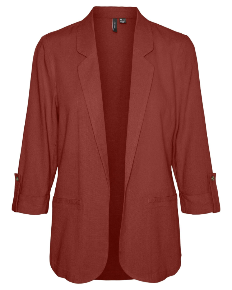 Riley Blazer Femme – Veste Ouverte à Revers avec Manches 3/4 Élégante
