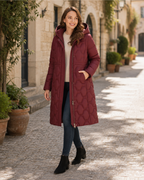 Celestine Cappotto Lungo Donna con Cappuccio – Cappotto Imbottito Elegante con Isolamento Caldo e Comfort Invernale