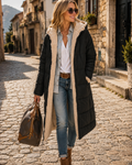 Élodie Manteau Femme Réversible – Veste Chaude Élégante à Double Style pour l’Hiver