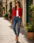 Cardigan Sienna Court Donna – Gilet Bottonato Collo Tondo Maglia Leggera Maniche Lunghe