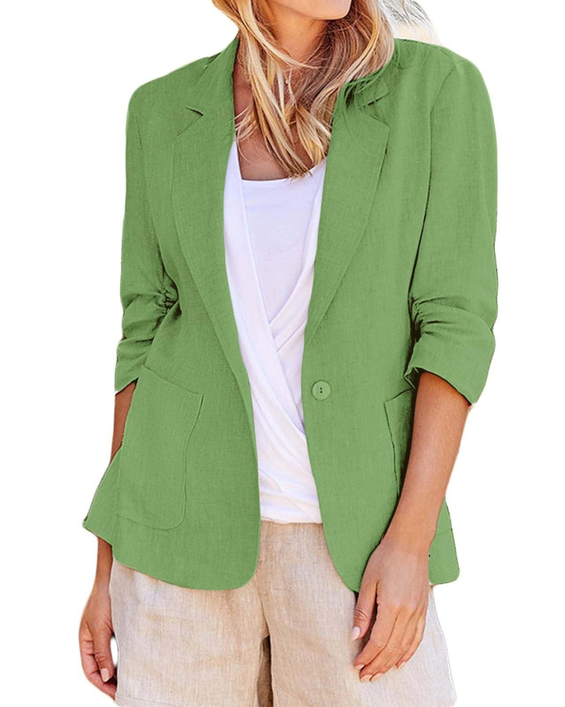 Caroline Blazer Femme – Veste de Tailleur Élégante Coupe Oversize avec Poches & Boutons