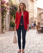 Blazer Carol Donna – Giacca da Tailleur Oversize Elegante con Bottoni e Tasche