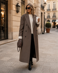 Clara Cappotto Oversize Donna – Giacca Doppiopetto con Spalle Strutturate Eleganti