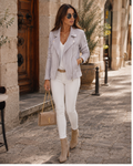 Lauren Veste Biker Suédine Femme – Camel, Cintrée et Élégante pour un Look Tendance