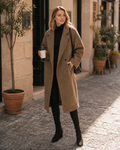 Emily Cappotto Donna – Lungo in Misto Lana con Taglio Oversize Elegante e Moderno