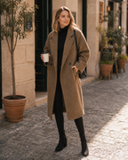 Emily Cappotto Donna – Lungo in Misto Lana con Taglio Oversize Elegante e Moderno