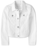 Avery Girls' Denim Jacket – Distressed Button-Up Stretch Denim Jacket