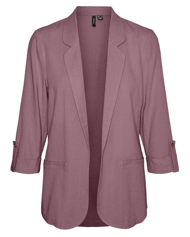 Riley Blazer Femme – Veste Ouverte à Revers avec Manches 3/4 Élégante