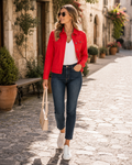 Chloe Veste en Jean Femme – Veste Denim en Coton Mélangé avec Boutons & Poches Pratiques