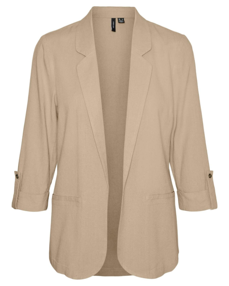 Riley Blazer Femme – Veste Ouverte à Revers avec Manches 3/4 Élégante