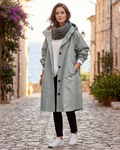 Rebecca Impermeabile Donna – Impermeabile Urbano con Cappuccio Oversize e Tessuto Traspirante