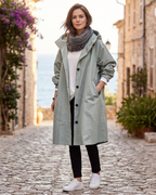 Rebecca Impermeabile Donna – Impermeabile Urbano con Cappuccio Oversize e Tessuto Traspirante