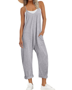 Tuta Savannah Donna – Tuta Ampia con Spalline Sottili e Tasche in Cotone
