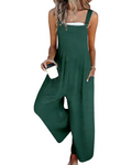 Evelyn Women's Jumpsuit – Fluid Square Neck Long Jumpsuit with Pockets & Wide Leg