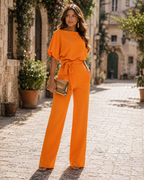 Natalie Mono de Mujer – Mono Elegante de Pierna Ancha con Cinturón Anudado