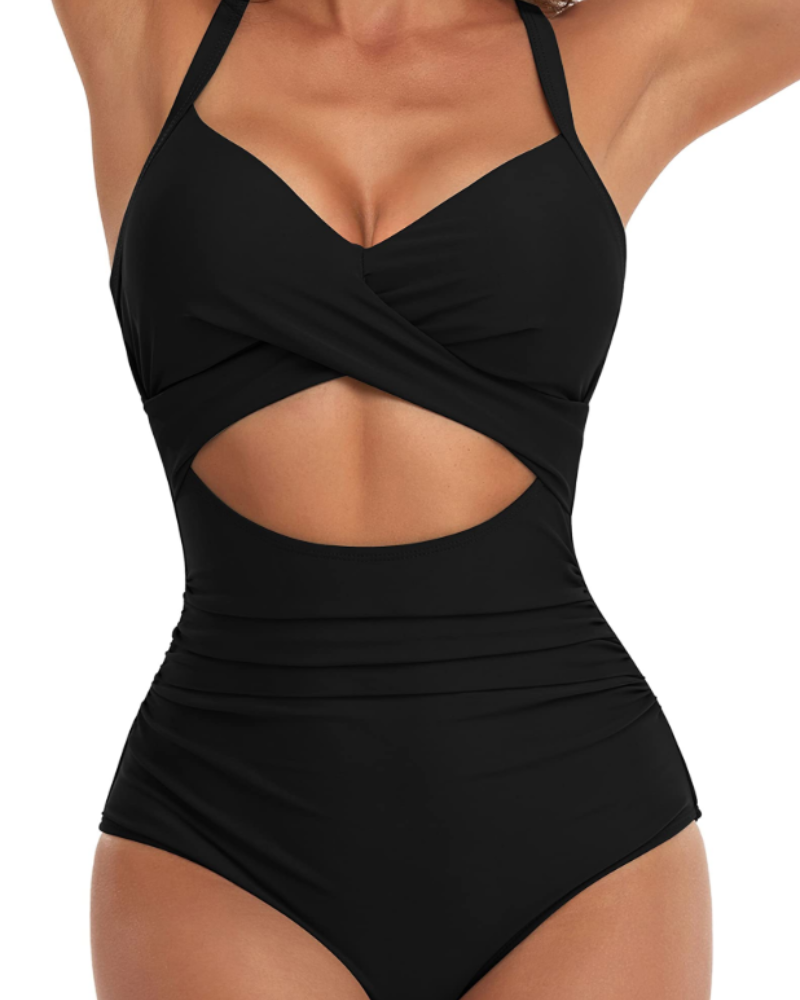 Victoria Women's One-Piece Swimsuit – Shaping Effect with Cutouts & Adjustable Straps