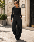 Savannah Pantalon Ample Femme – Pantalon Large Confortable & Respirant pour un Style Décontracté Chic