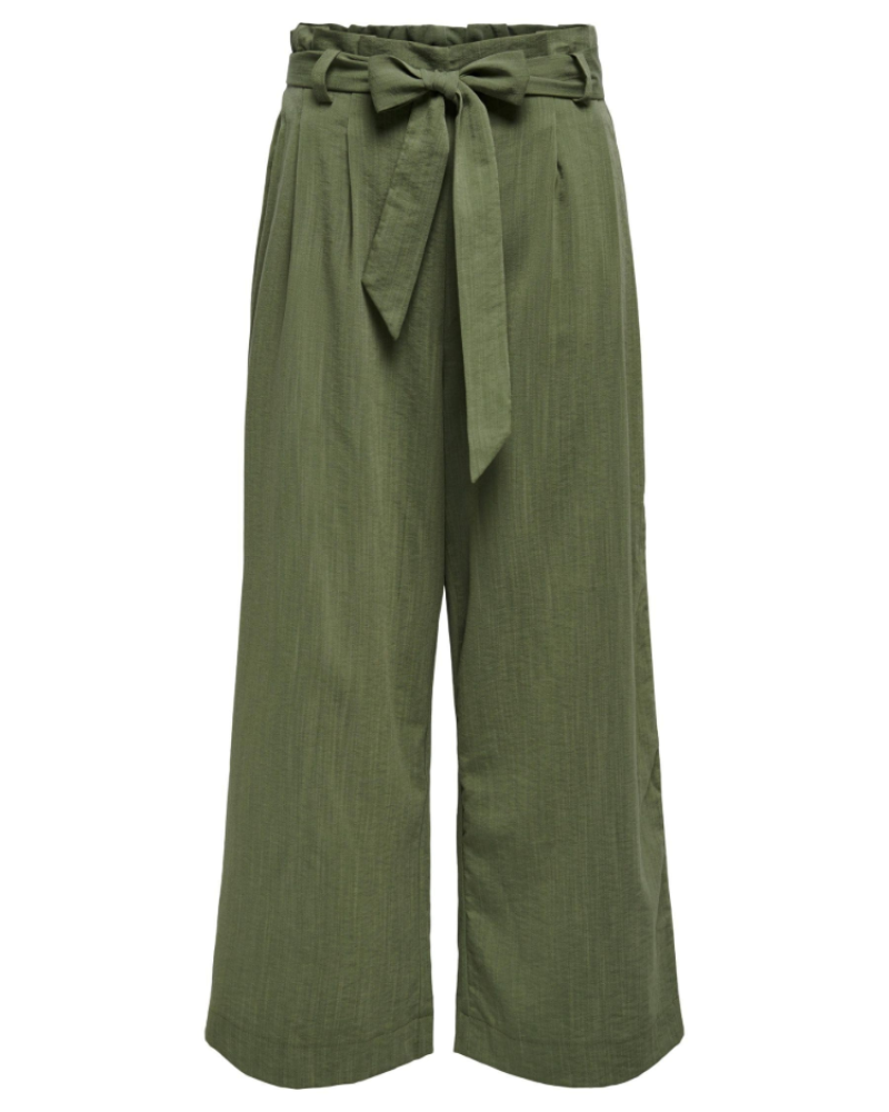 Pantalón Sloane para mujer – Pantalón paperbag acampanado de talle alto con cinturón extraíble