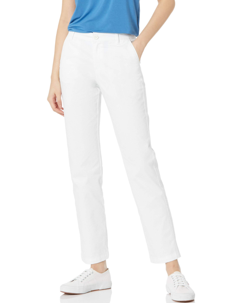 Pantalón Chino Hadleigh Mujer – Corte Slim Pierna Recta Tiro Medio con Bolsillos