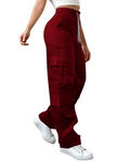 Pantalón de mujer Sydney – Pantalón ancho de cintura alta, cintura elástica, fluido y elegante