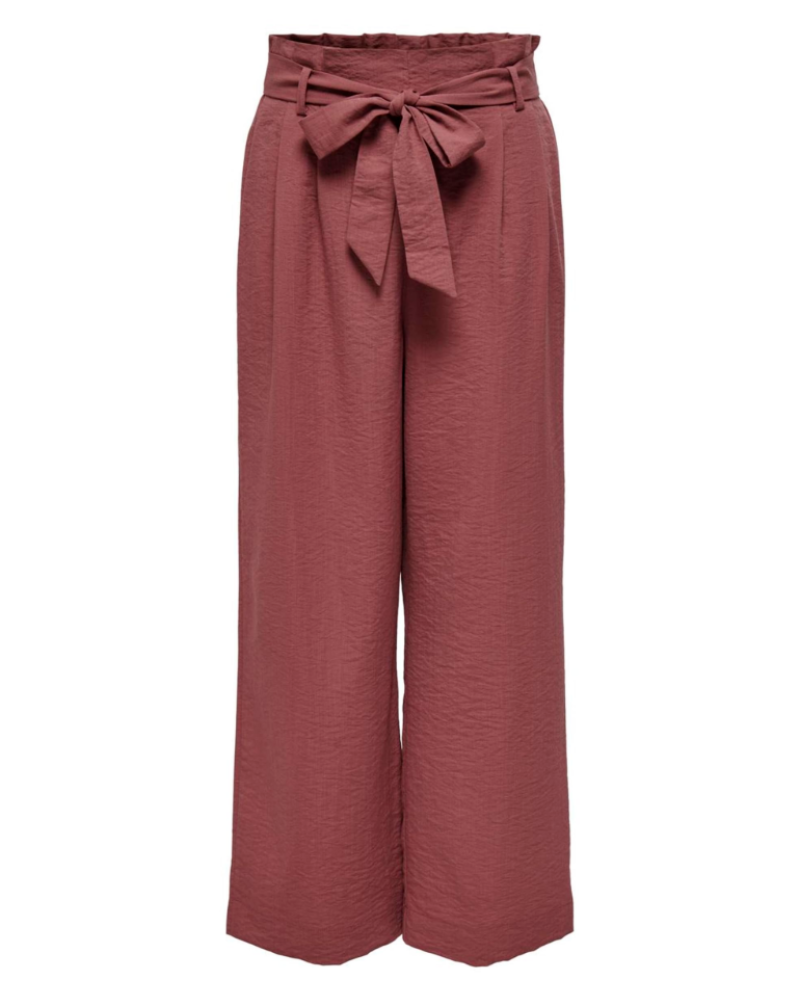 Pantalón Sloane para mujer – Pantalón paperbag acampanado de talle alto con cinturón extraíble