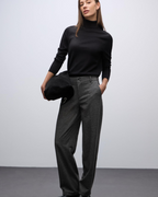 Sydney Pants Women’s – High-Waisted Straight Leg Pants with Pockets and Elastic Waist