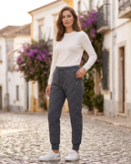 Zinnia Pantalon Thermique Femme – Jogging Hiver Imperméable avec Doublure Sherpa et Poches Zippées