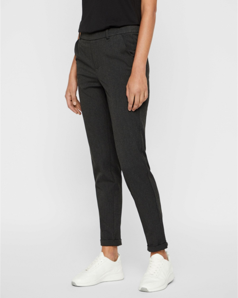 Rylan Pantalon Chino Femme – Coupe Regular à Carreaux Stretch avec Passants de Ceinture