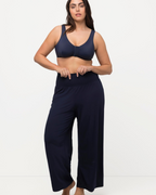 Camden Women's Marlene Pants – Wide Leg Pants with Elastic Waist, Straight Cut, Stretch