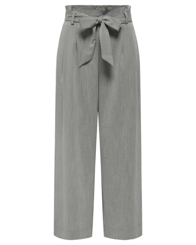 Pantalón Sloane para mujer – Pantalón paperbag acampanado de talle alto con cinturón extraíble