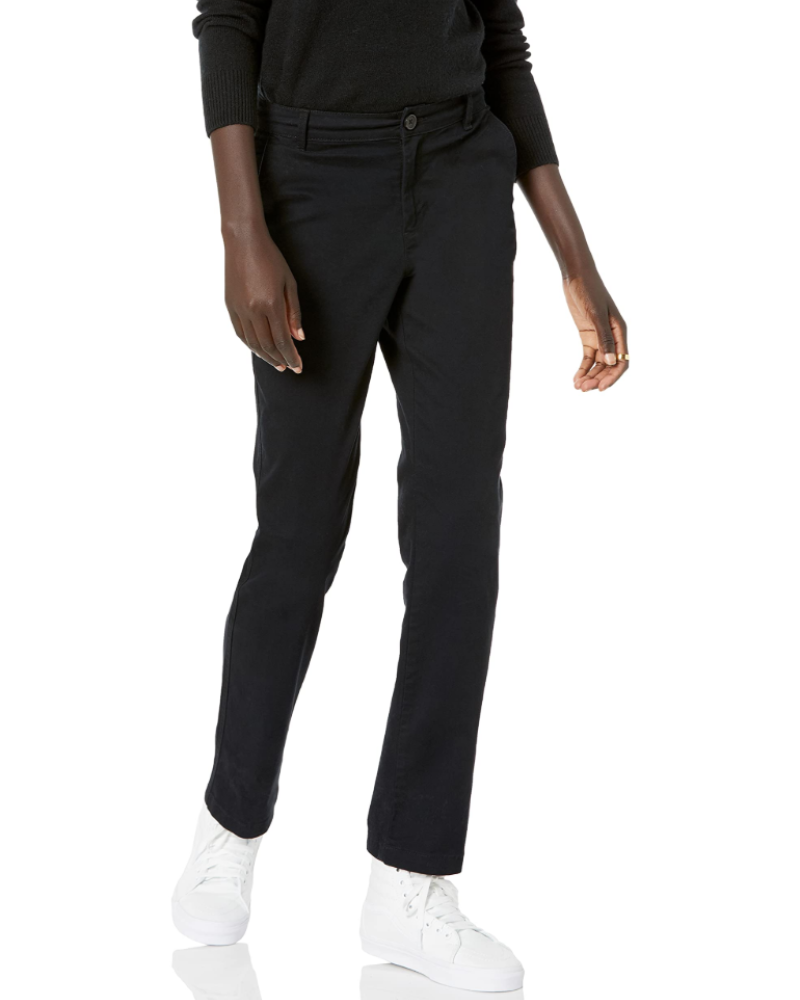 Hadleigh Chino Pants Women’s – Slim Fit Straight Leg Mid-Rise with Pockets  