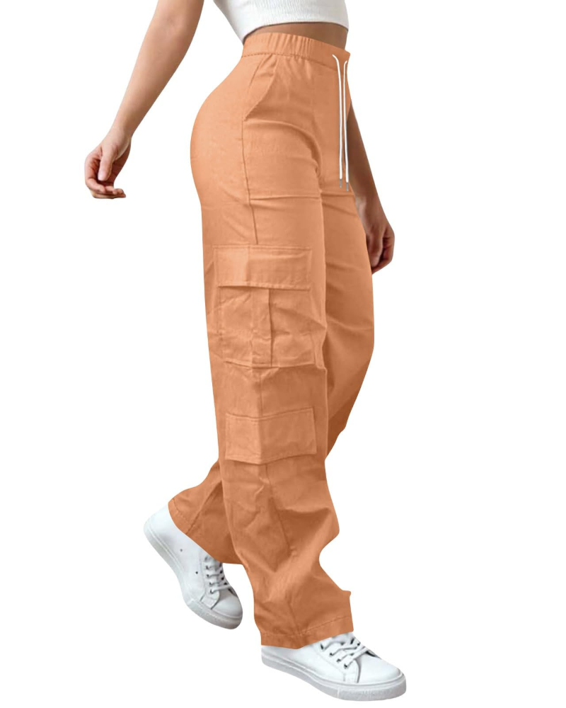 Pantalón de mujer Sydney – Pantalón ancho de cintura alta, cintura elástica, fluido y elegante
